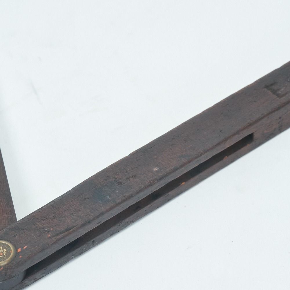 Vintage Rabone England No 1167 Folding Wood Brass Adjustable Angle Layout Square - Picture 5 of 7